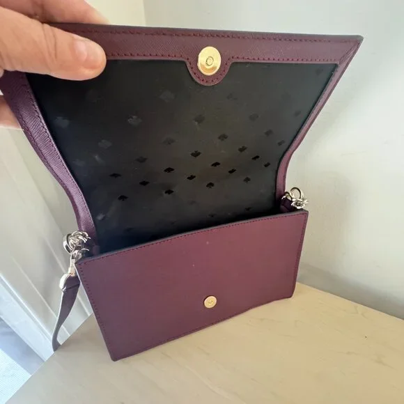 Kate Spade New York Cameron Dusk Buds Floral Crossbody – Burgundy/Black Multi - Picture 10 of 12